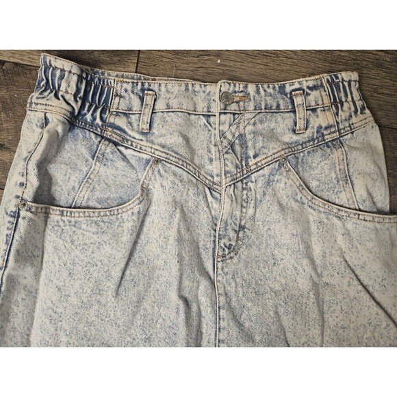 Jordache Vintage 1980s Acid WashLong Jean Denim Skirt Size 14 - Picture 3 of 10